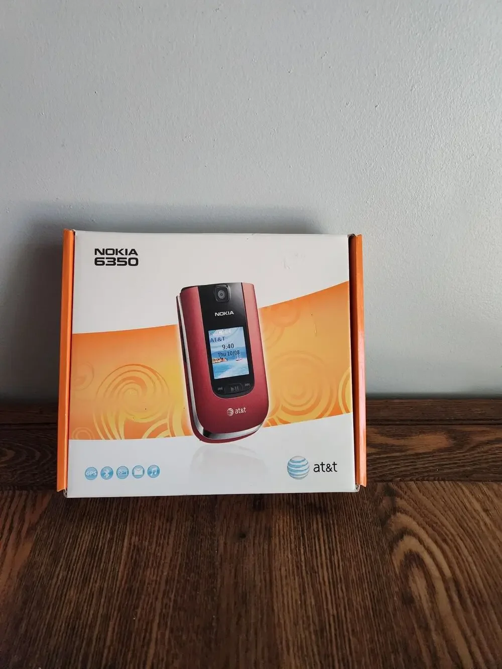 Vintage New Nokia 6350 Maroon AT&T - Brand New Cellular Flip Phone  Complete